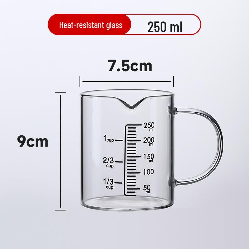 Large Capacity Borosilicate Glass Measuring Cup with Scale for Kitchen Use