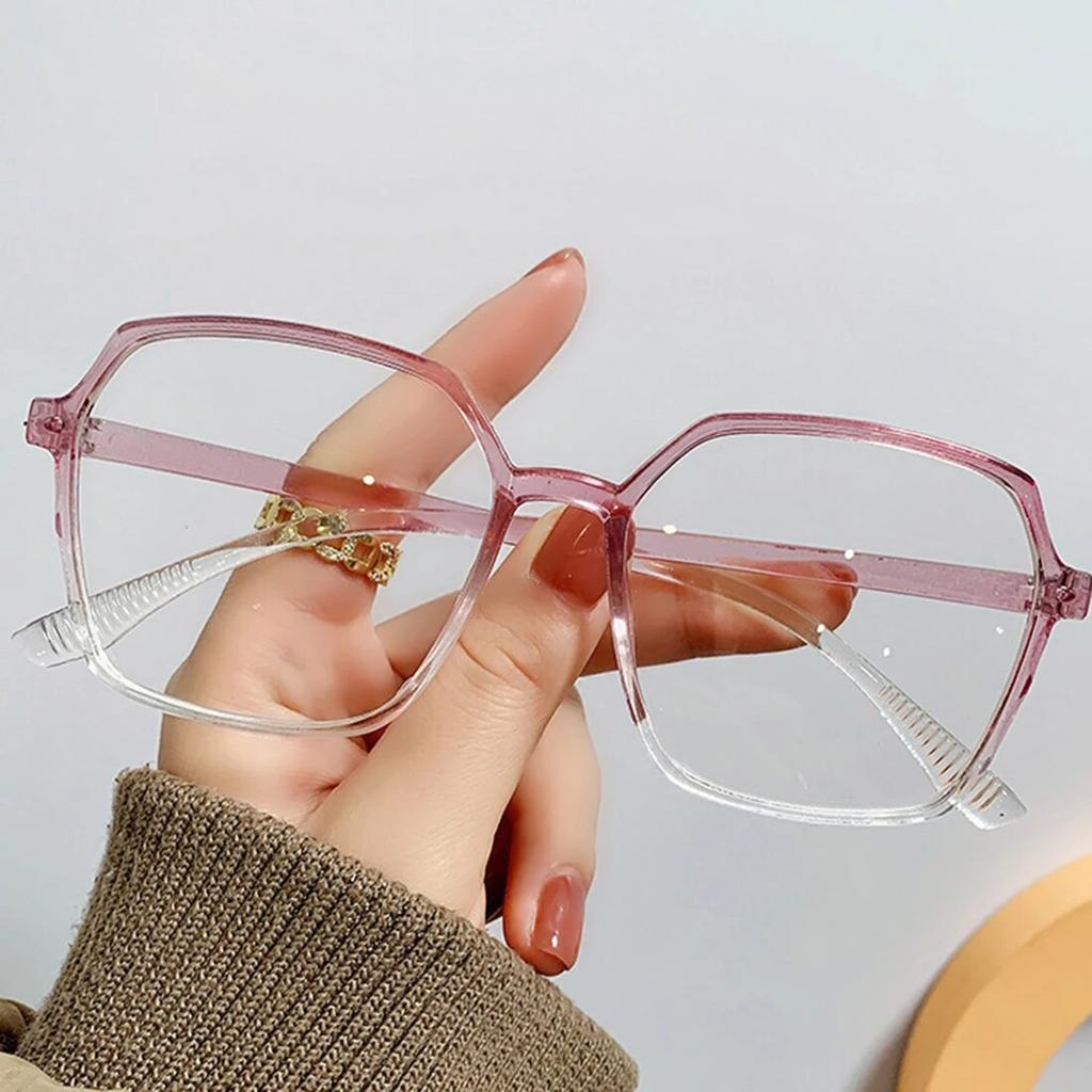 New Anti Blue Light Glasses Big Square Frame Women Unisex Durable Ultralight Male Fashion Trendy Spectacles Vintage Eyeglasses