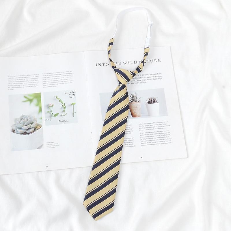 Women's Red Stripe No-Iron Japanese Academy Style Bow Tie Shirt Accessory