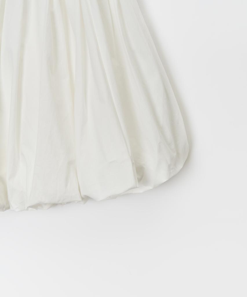 J By Lara Banding Detail Balloon Mini Skirt_White
