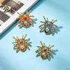 Fun Gifts for Halloween Gothic Spider Brooch Pin, Colorful Rhinestones Decor, Retro Animal Shape Fashion Alloy Decorative Lapel Pin Jackets