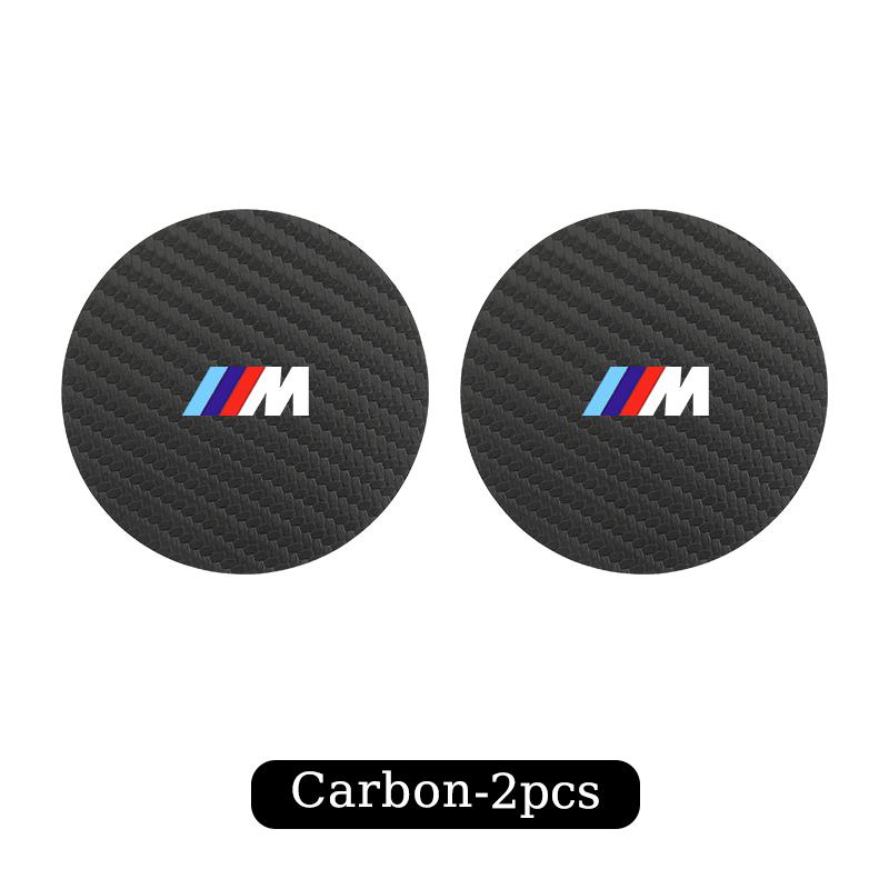 

2025 Hot Car Coaster Carbon Fibre Waterproof Bottle Cup Holder Anti-slip Mats For BMW M X1 X3 X5 X6 X7 E30 E90 M3 E84 E83 F25 E9