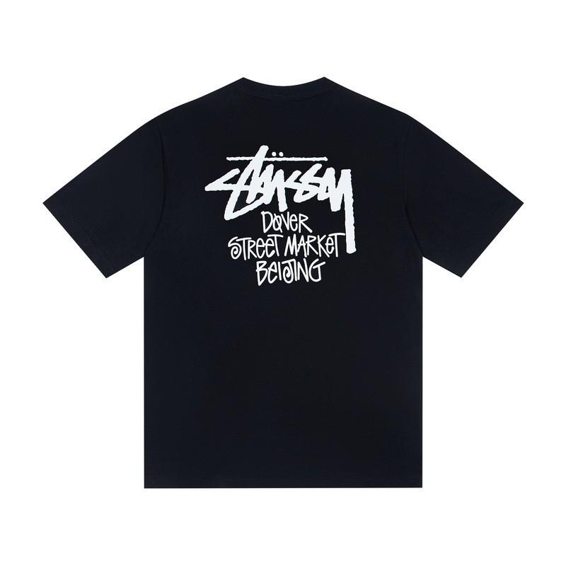 Camiseta de Algodón Unisex de Corte Holgado con Estampado de Letras Camiseta Casual de Manga Corta para Adolescentes y Adultos