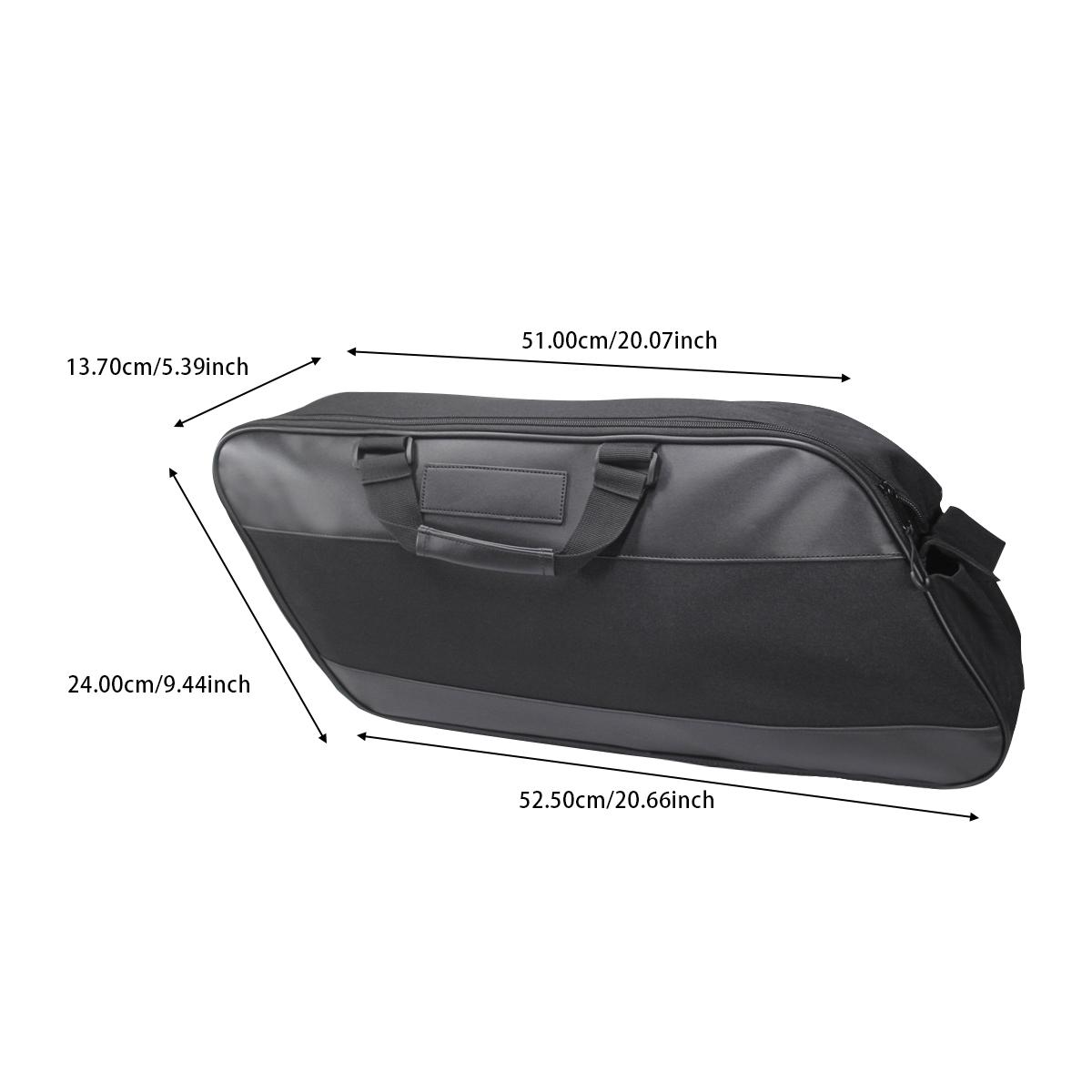 

Black Motorcycle Saddle Bag Luggage Soft Rack Liner Saddlebag For Harley Touring Road King Electra Street Glide Ultra Tour 93-23