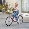 26-Zoll Cruiser Fahrrad 1-Gang Rosa Beach Cruiser Fahrrad mit Korb