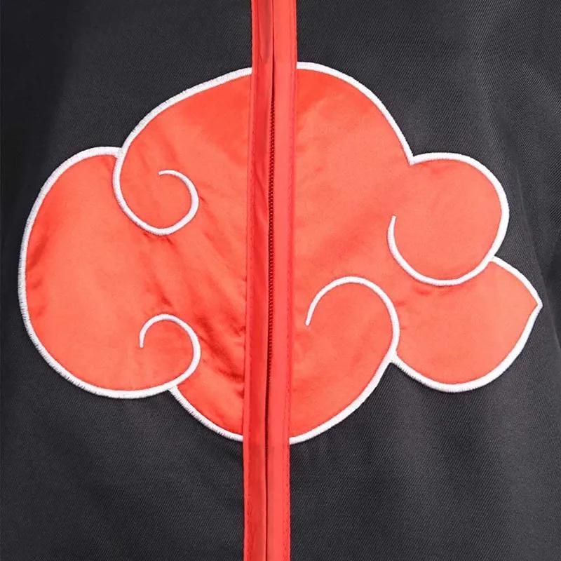 Cosplay Fantasia Akatsuki Anime Túnica Nuvem Vermelha com Conjunto de Colar, Tiara e Anel para Role Play Fantasia de Jogo Infantil e Adulto