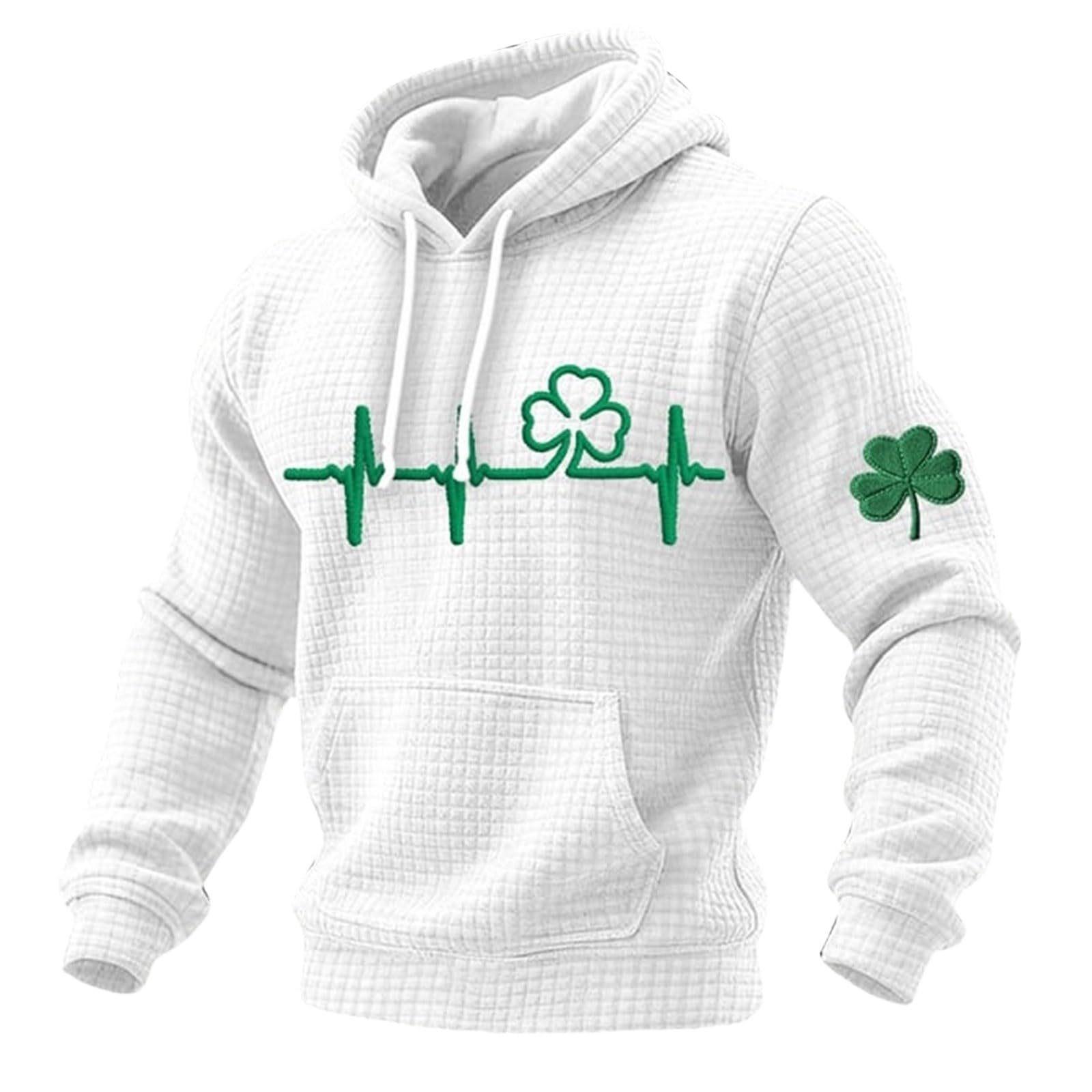 Мужской Ирландский Повседневный Графический Вязаный Пуловер Повседневная Рубашка Праздничный Наряд XL белый 2090₽