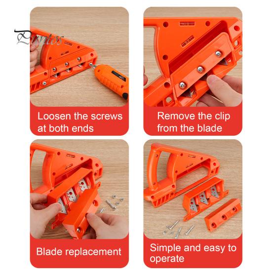 Plasterboard Edger with 10 Blades Drywall Plasterboard Fast Cutter Precise 45/60 Degrees Gypsum Board Hand Plane Drywall Edge Chamfer Woodworking