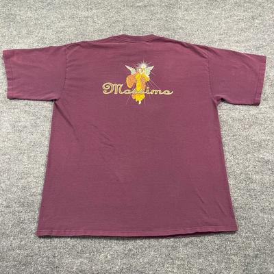 Vintage 90s Mossimo Angel Columbia-Pictures Παρωδία Μπλουζάκι XL 24x29 Κρασί