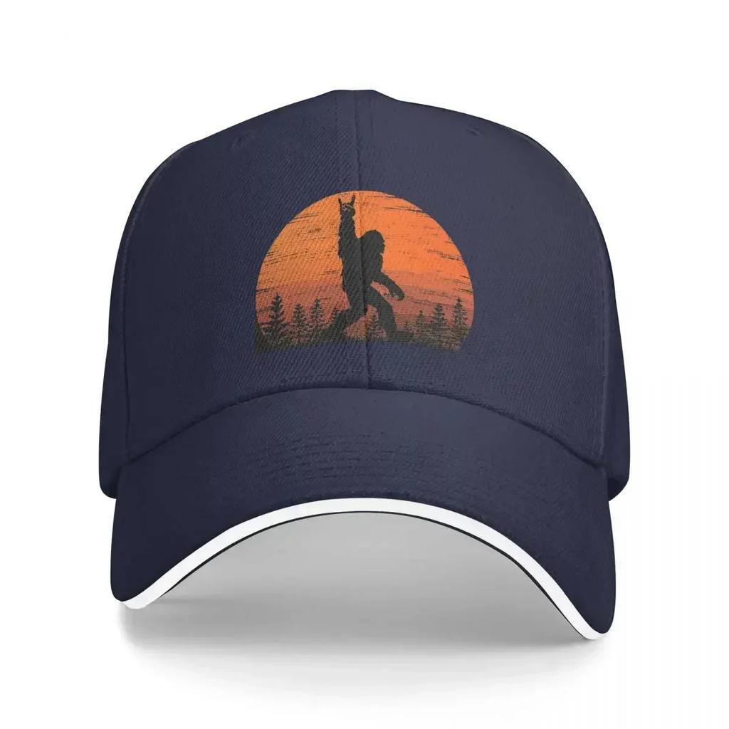 Funny Retro Bigfoot Rock Roll Shirt Forest Sasquatch Believers Birthday Cap Casual Baseball Caps Adjustable Hat Baseball Hats