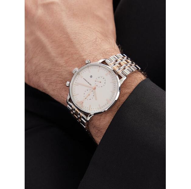 Emporio Armani часы AR0399 серебристый