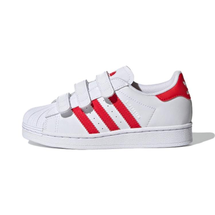 (PS) adidas originals Superstar Cf C Red/White Kids FZ0643 EU 33