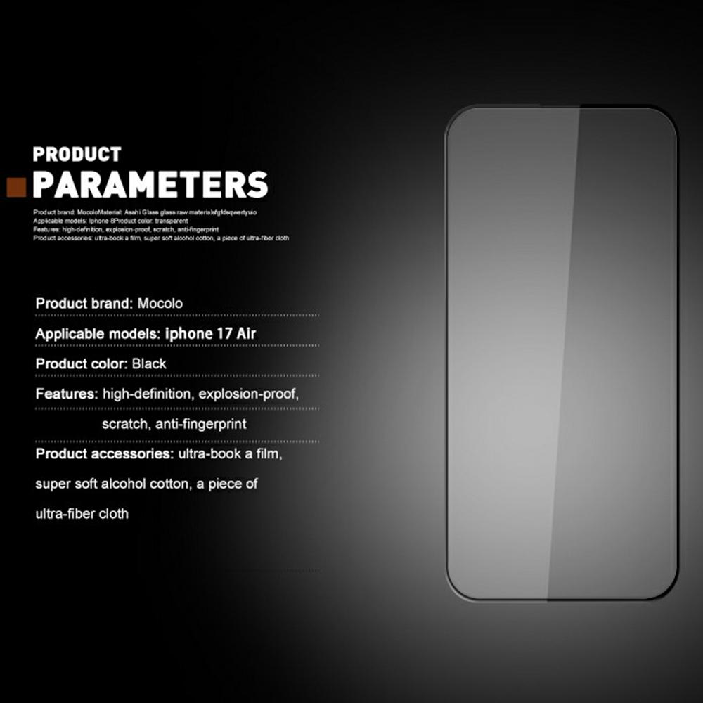 MOCOLO For iPhone 17 Air Screen Protector Anti-Shatter Silk Printing Tempered Glass Film