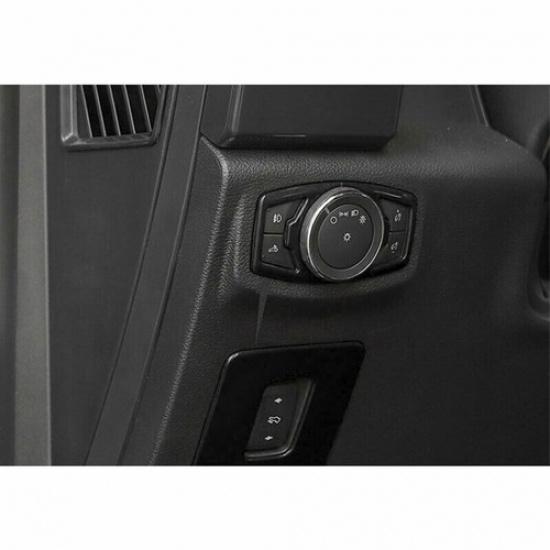 Car Headlight Switch Control Frame Cover For Ford F-150 2015- Bright Black