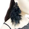 Hypoallergenically Feather Crystal Earrings Lightweight Alloy Long Drop Jewelry Ear Accessories for Women Gift