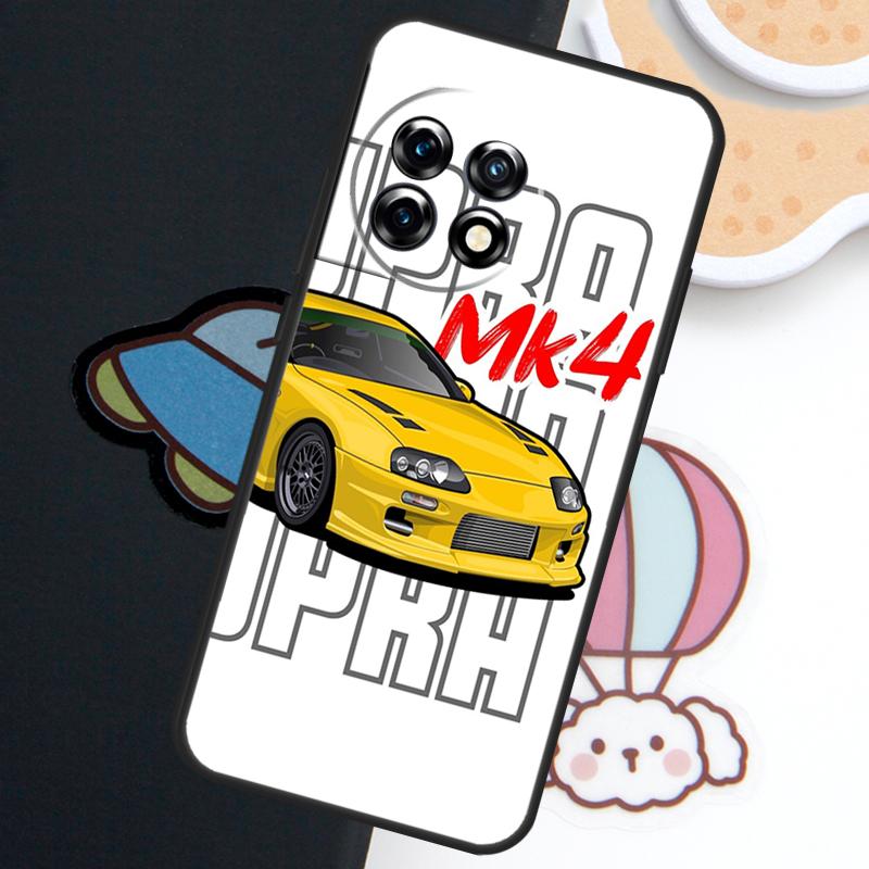 Yellow Jdm Cars Case For OnePlus Nord CE 5 3 4 Lite N20 N30 OnePlus 15R 10T 12R 13R 15 13 12 11 10 Pro Cover OnePlus 10T