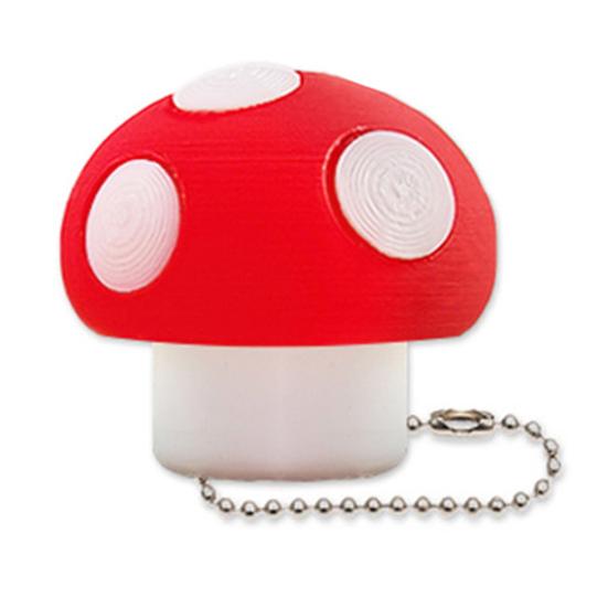 3D Printed Mushroom Clicker with Ball Chain Stress Relief Decompression Button Fidget Keychain Hanging Decoration Bag Charm Purse Pendant