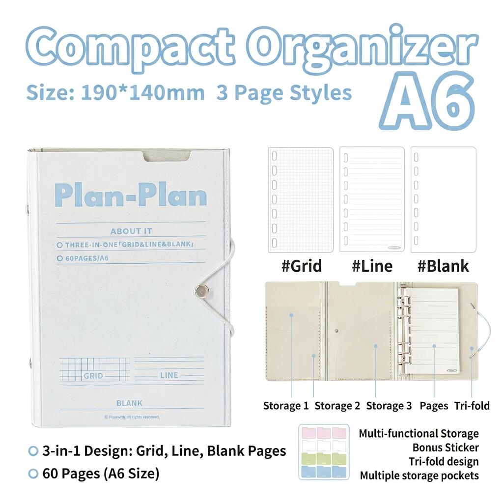 Waterproof Journal Thick Paper Portable Notebook Eye-Friendly Paper Notebook Minimalist Hard Cover Planner For Gifting Study