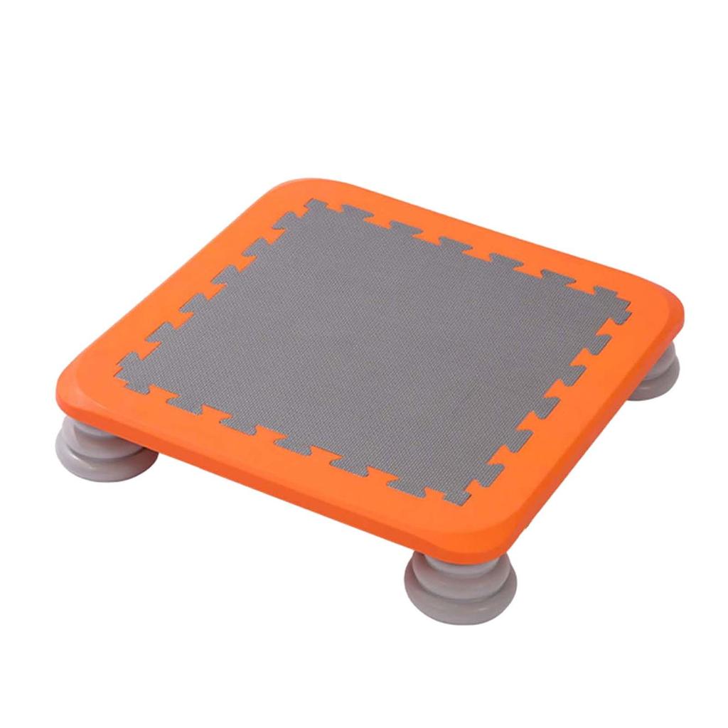 Mini Kids Trampoline Workout Toy Jumping Stable for Indoor Home School Orange
