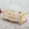 1PC European Style Tissue Box High-end El Restaurant Kitchen Napkin Extraction Box Household Tissue Storage Box