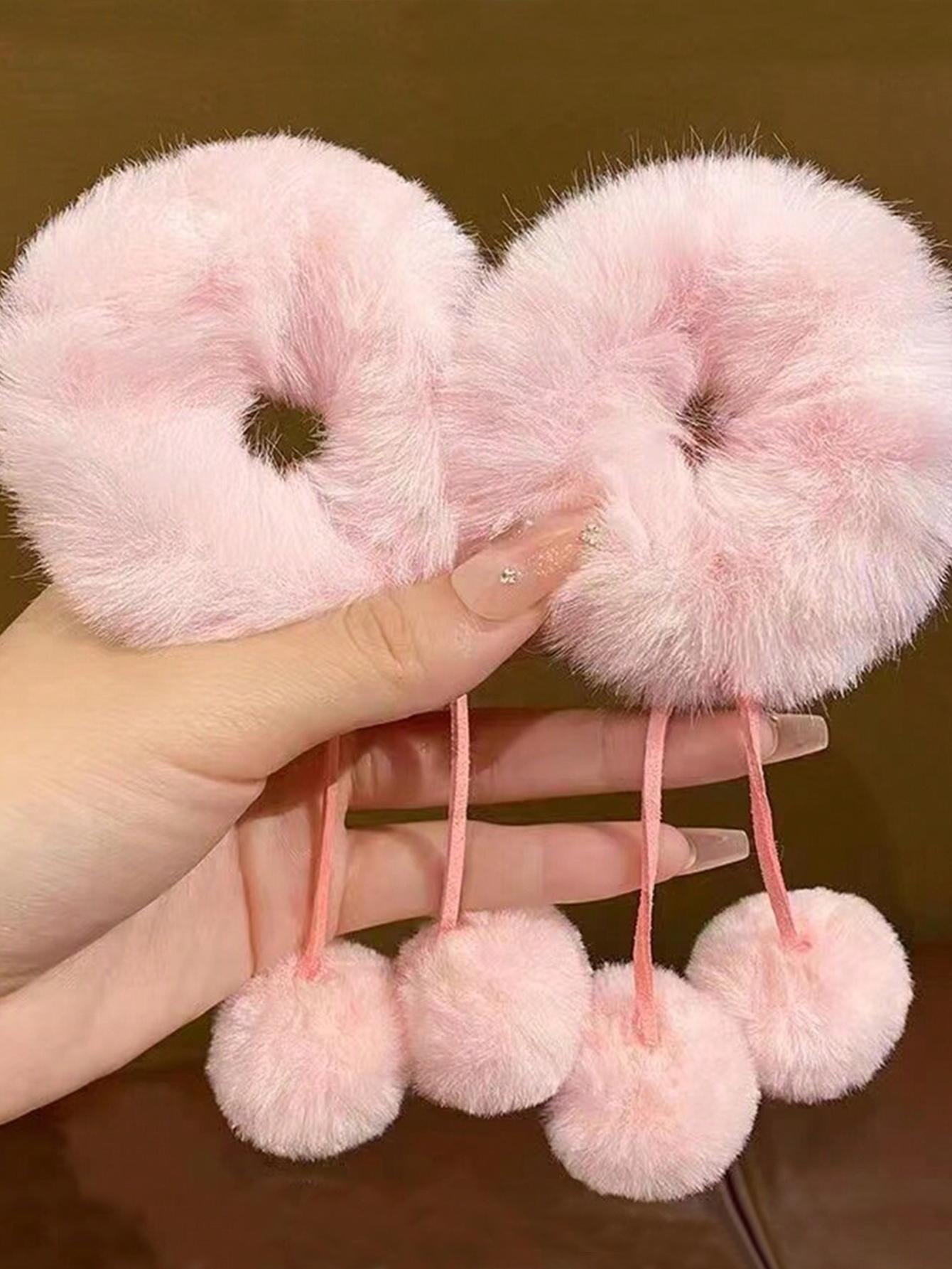 

4/2 шт. Модные милые дофаминовые плюшевые повязки на голову для женщин, девочек, аксессуары для волос для вечеринок