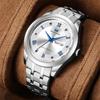 Business Quartz Watch Men's Simple Diamond Mirror Waterproof Night Light Dual Calendar Fashionable Gift Item