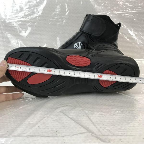 VEGA Riding Short Motorcycle Boots Size L US10 26.5-27.0cm Black On-Road Riders Cushion Shoes(USED)