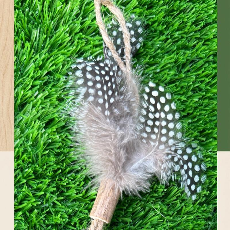 Feather Hemp Ball Cat Toy Bite Resistant Interactive Pet Toy