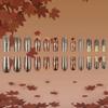 24pcs Medium Square Artificial Nail Press on Nail with Gold Glittering Leaves Stick on Nail For Fall And Winter Styles