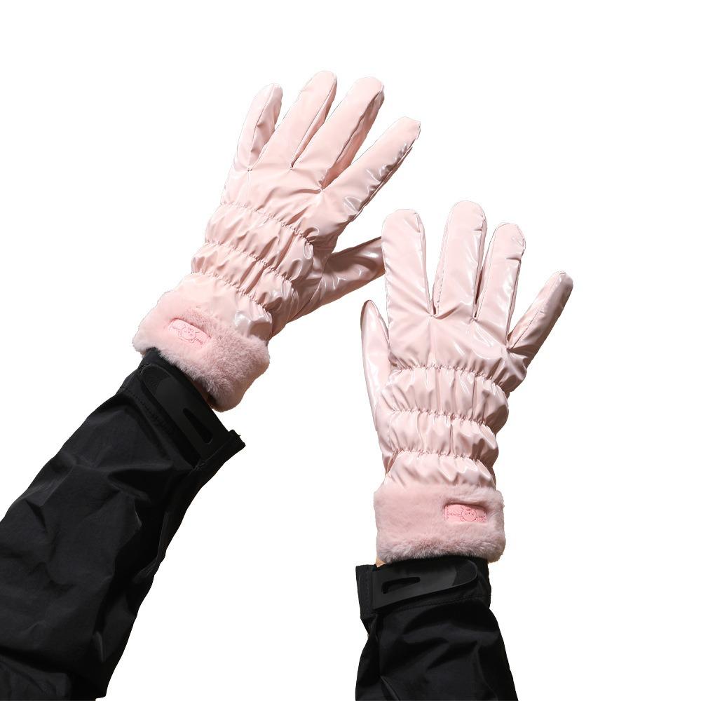 

Warm Winter Gloves Touchable Screen Skiing Gloves 2024 Full Finger Gloves Outdoor Sports рожевий