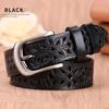 Women's Leather Belt Fashion Belt Pin Buckle Decorative Hollow Versatile Belt