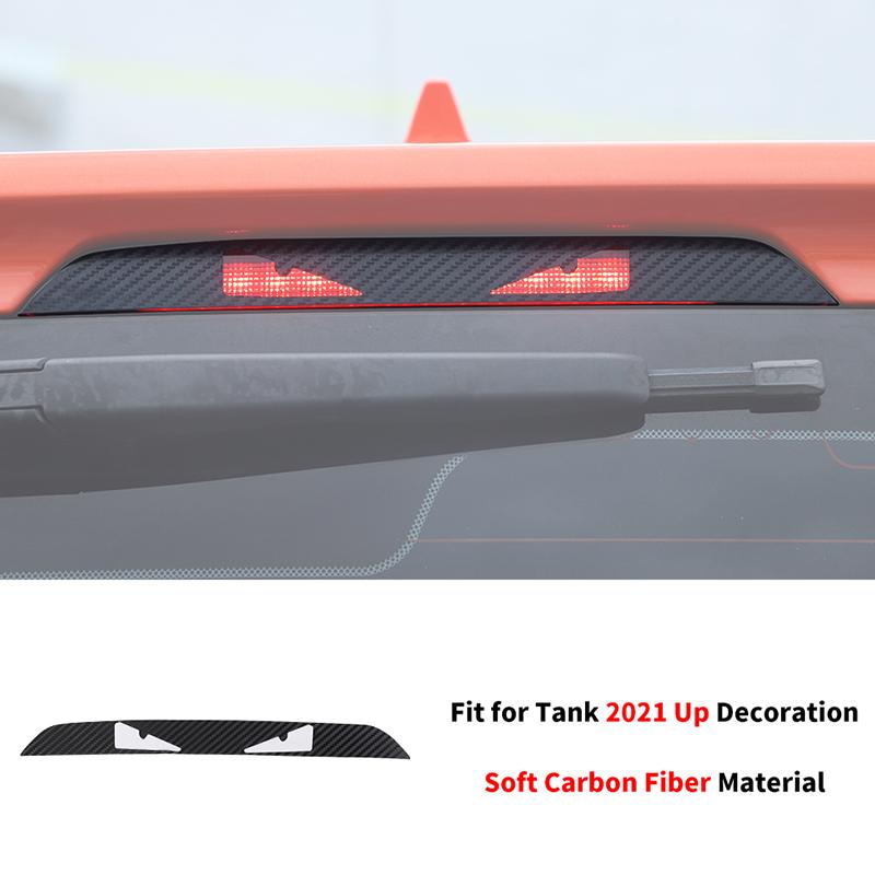 

BAHAOPU Carbon Fiber Grain Car Interior Exterior Decoration Cover Trim Stickers Styling Accessories Fit For GWM Tank 300 2021 Up