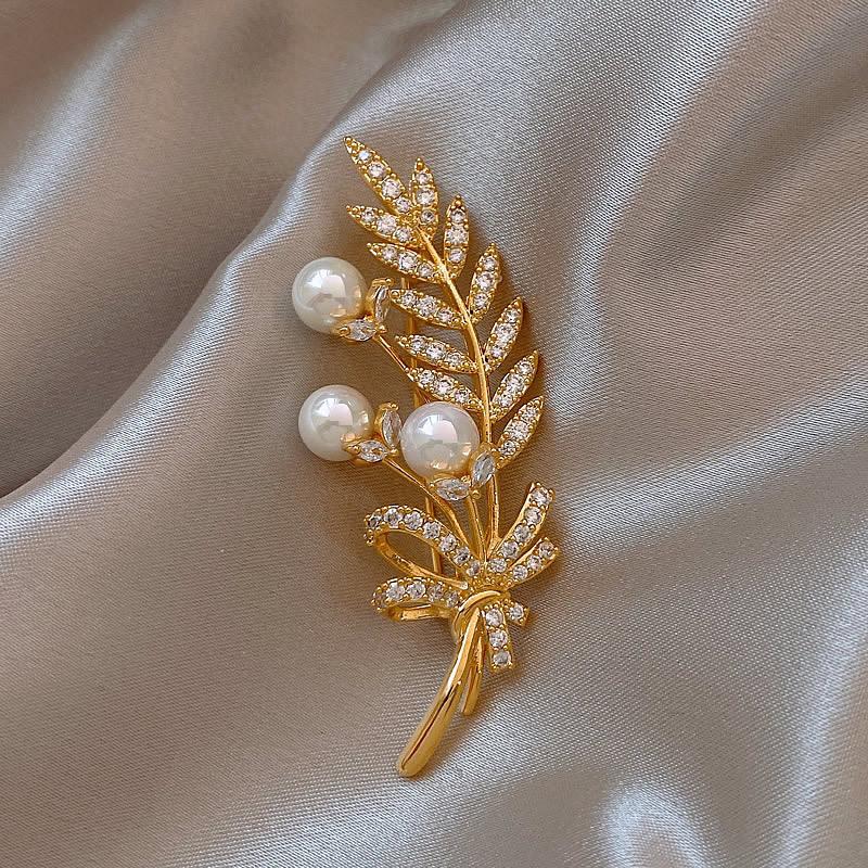 Elegant Pearl Brooch - High-End Minimalist Clothing Accessory