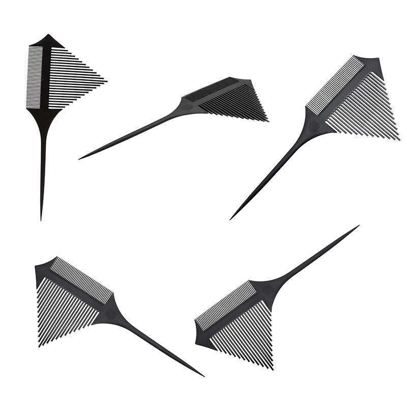 Farbe Doppelseitiger Strähnenkamm Friseurbedarf Styling Haarfärbekamm Spitzkamm Dreieckige Bürste Dichte Zähne Haarzubehör