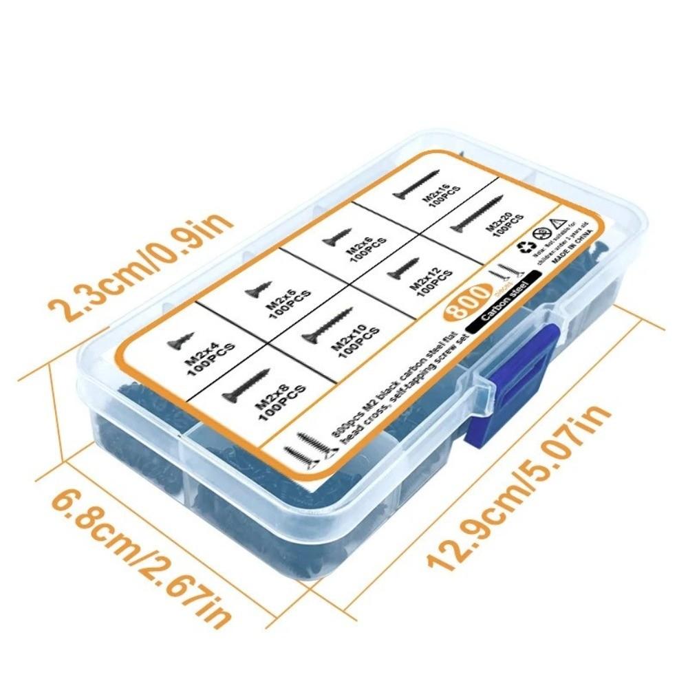 Metal Self Tapping Screw Cross Head Flat Head Screw Useful M3 Screw Kit  Hardware