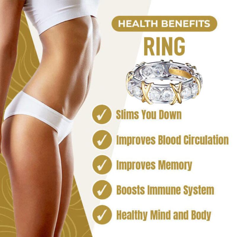 Fashion Cubic Zirconia Delicate Women Weight Loss Ring Couple Health Care Jewelry Cross Geometric CZ Dancing Party Wedding Rings