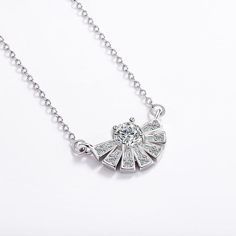 Small Skirt Necklace Female Korean Version Light Luxury Niche Temperament Commuting Zircon Stainless Steel Collarbone Chain