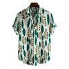 Men's Retro 90s Printed Shirts Hawaiian Short Sleeved Button Up Shirt Tropical Vacation Beach Shirt Men's Casual Loose Tops
