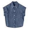 TonLion Women's Lapel Denim Shirt