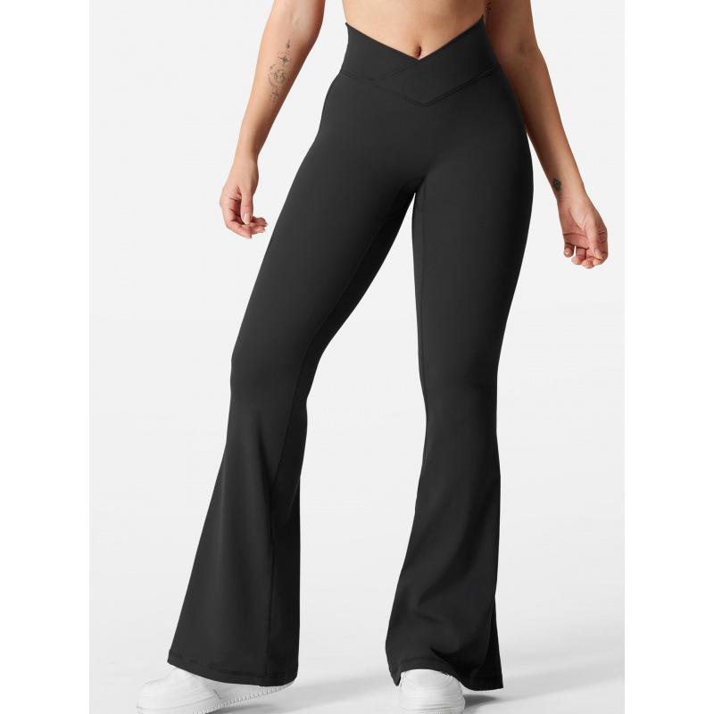 Europäisch-Amerikanische Nylon-Kreuzbund-Schlag-Yogahose für Damen