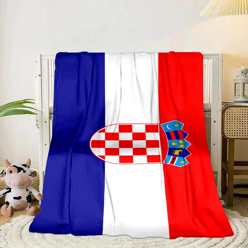 Coperta portatile/morbida per la Fiera del Calcio Croato, coperta da letto, adatta per viaggi, campeggio, soggiorni, uffici, divani, regali per tifosi