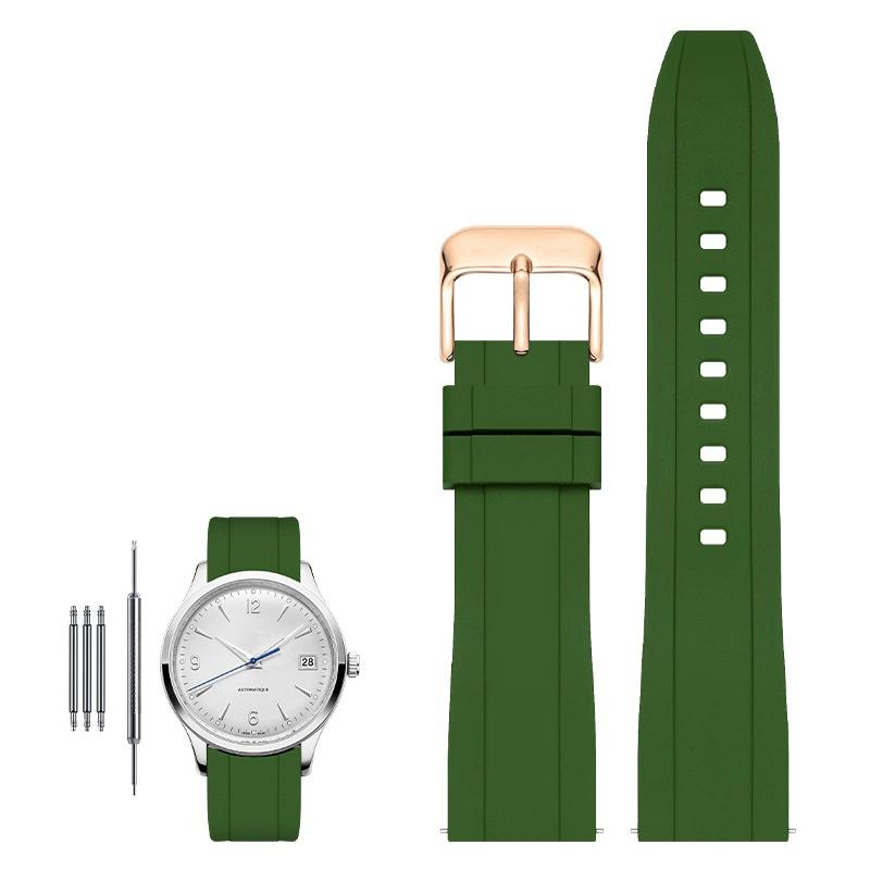 High quality fluororubber strap for Tissot Rado Rolex Tudor Jaeger series watchband quick release silicone watch strap 20mm