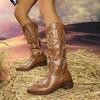 Fashion Shoes for Women 2024 High Quality Sleeve Women's Boots Autumn Pointed Toe Solid High Tube Low Heels Fashion Boots Botas De Mujer