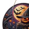Halloweenská cedule na vchodové dveře Halloweenský věnec Dřevěná závěsná cedule Boo Duch Dýně Čarodějnice Vítejte Cedule na okno Nástěnná dekorace