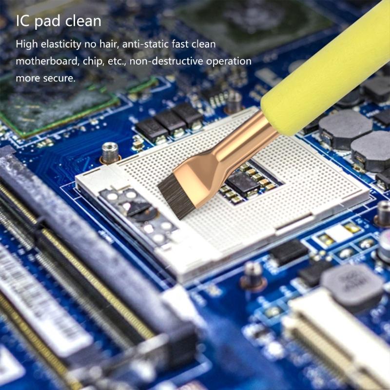 2Pcs Phone Motherboard IC Cleaning Brush ESD Safe Hard Brush Motherboard Cleaning Tool Cleaning Brush for Cleaning