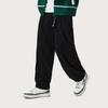 Li Ning Sports Lifestyle Series Solid Color Loose Mid Waist Knitted Sports Pants Men Bottoms Black AKXU525-3