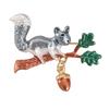 Fashion Cute Animal Squirrel Brooch Temperament Versatile Female High-end Exquisite Design Corsage Pin Clothes Accessories
