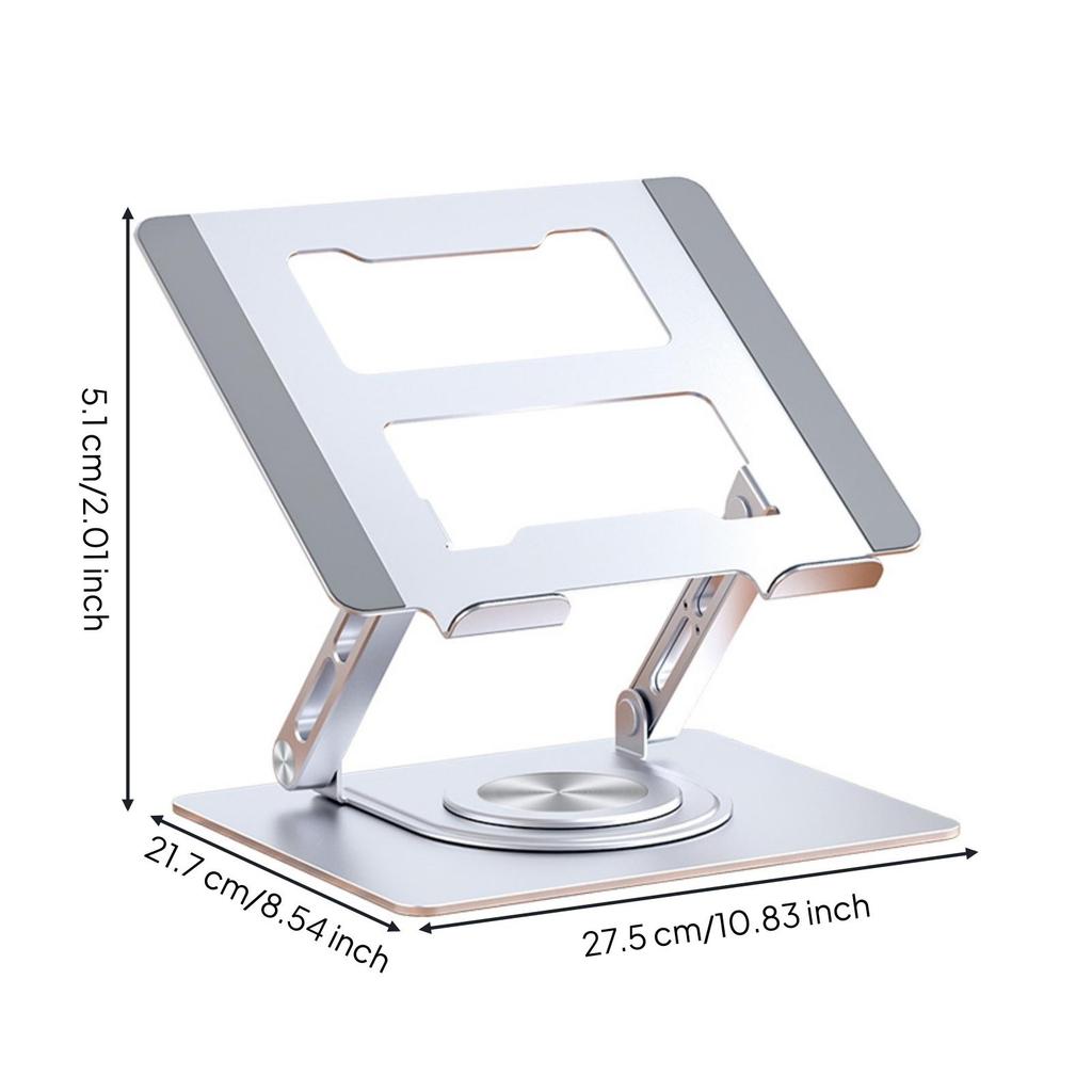 Laptop Rack with Doubletwin-Bracket Support Metal Desktop Stand