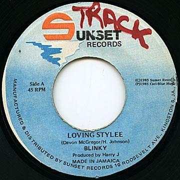

7inch Record BLINKY Loving Stylee NONE Sunset Records 1985 Jamaica Reggae Ska Dub Used