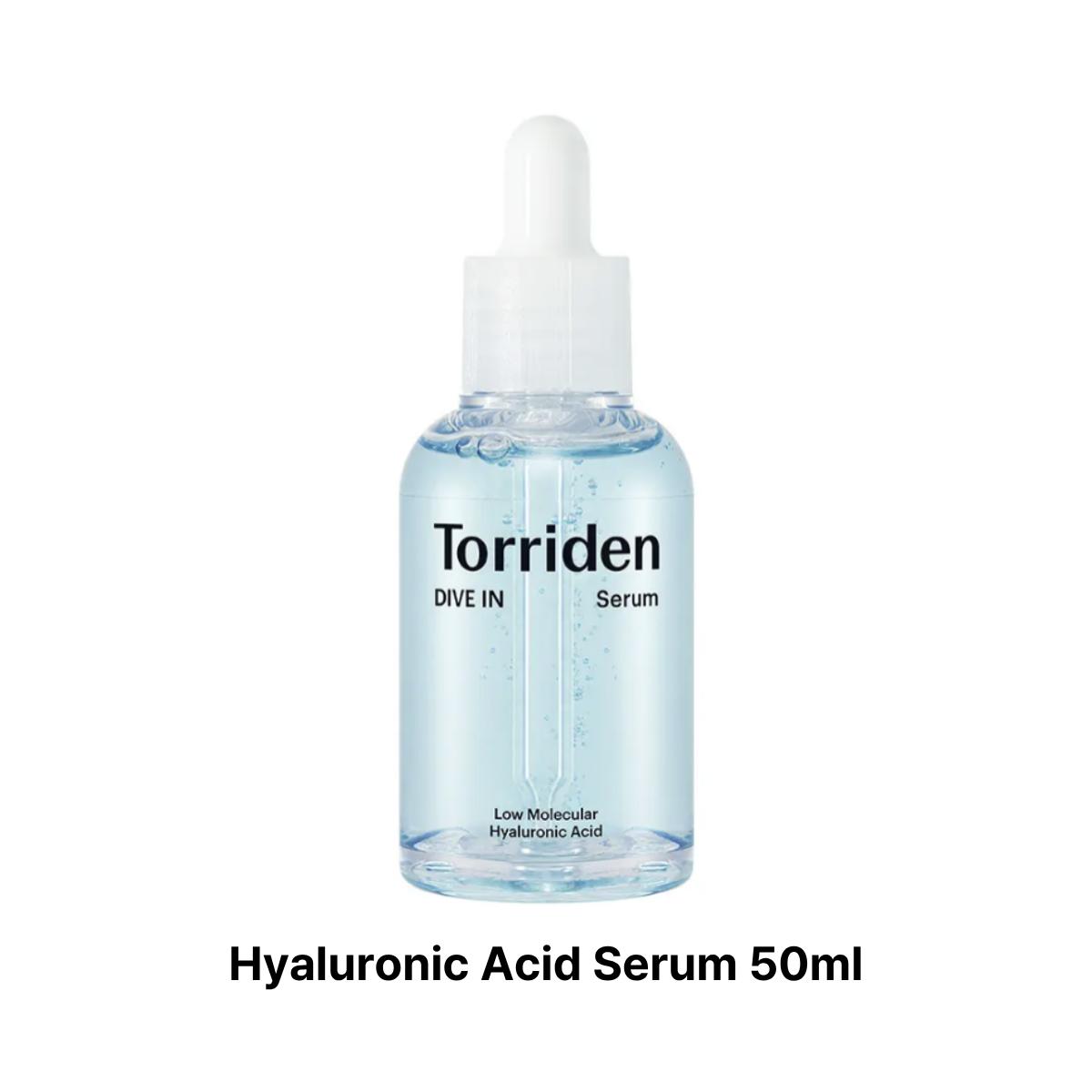 [S.NATURE] Aqua Squalane Moisturizing Cream 60ml + [TORRIDEN] Dive-In Low Molecule Hyaluronic Serum 50ml Serum  50ml